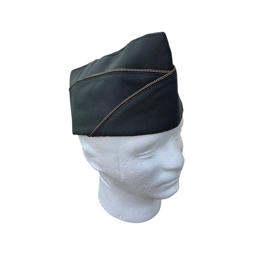 Garrison US Army Hat Cap WWII Infantry Olive Green Wool 7 1/4 Sam Bonk Uniform